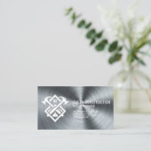 Hammer House Logo | Houtmetaal Visitekaartje (Staand voorkant)