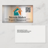 Hammer House Logo | reparateur | QR gecodeerd Visitekaartje (Voorkant / Achterkant)