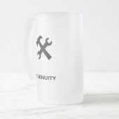 Hammer Moersleutel Ingenuity zwart Matglas Bierpul (Voorkant links)