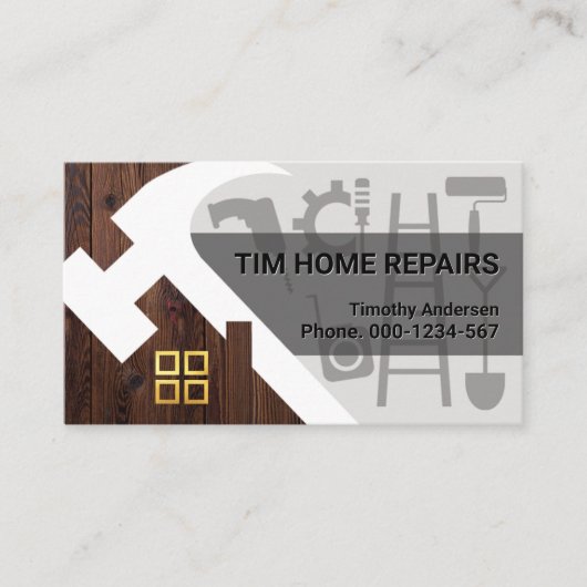 Hammer Rooftop Building Handyman Visitekaartje (Voorkant)