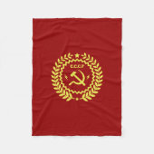 Hammer & Sickle CCCP Badge Blankets Fleece Deken (Voorkant)