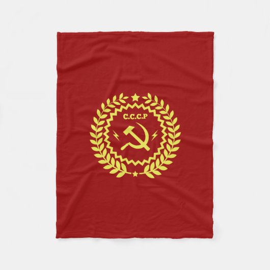 Hammer & Sickle CCCP Badge Blankets Fleece Deken (Voorkant)