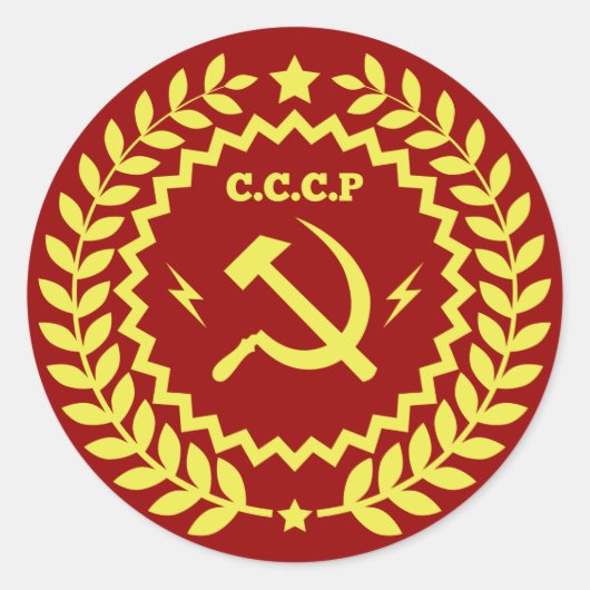 Hammer & Sickle CCCP Badge Stickers (Voorkant)