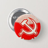 Hammer, Sickle en Red Flags Ronde Button 5,7 Cm (Voorkant /achterkant)