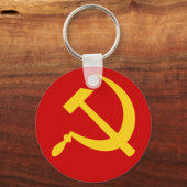 Hammer & sikkelvormige (gele) sleutelhanger (Voorkant)