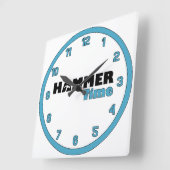 Hammer Time Vierkante Klok (Hoek)