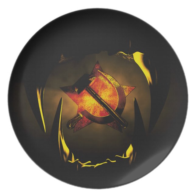 Hammer und Sichel Melamine Bord (Voorkant)