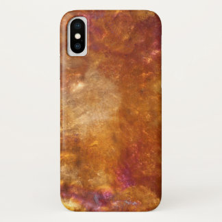 Hammered Copper met Patina iPhone X Hoesje
