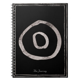 Hammered Silver Gestormde planeet Sun-symbool Notitieboek