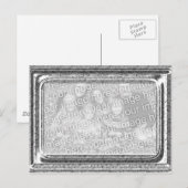 Hammered Silver Lijst Foto Sjabloongroet Briefkaart (Voorkant / Achterkant)