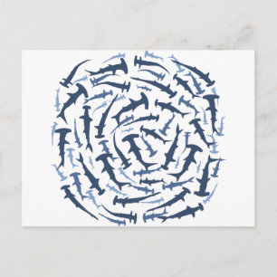 hammerhai hammerhead shark scuba duiken briefkaart