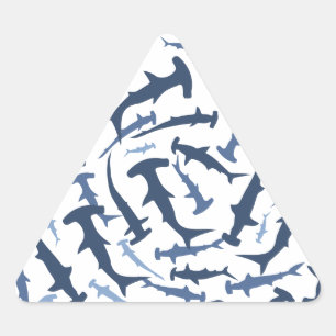 hammerhai hammerhead shark scuba duiken driehoek sticker