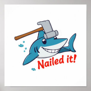 Hammerhead Hijinks - Haai Tool Poster