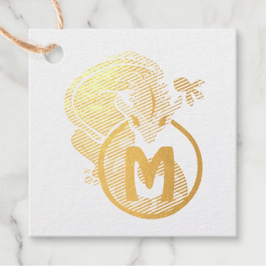 Hammerhead Salamander Monogram Bedankjes Labels (Voorkant)