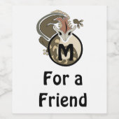 Hammerhead Salamander Monogram Wijn Etiket (Enkel label)