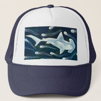 Hammerhead Shark and Jellyfish Trucker Pet