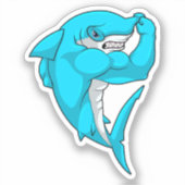 Hammerhead shark as Bodybuilder at Bodybuilding Sticker (Voorkant)