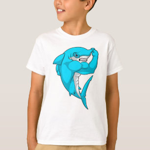 Hammerhead shark as Bodybuilder at Bodybuilding T-shirt