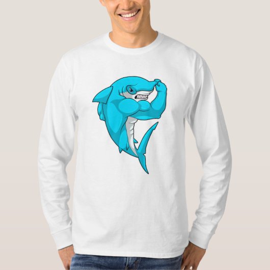 Hammerhead shark as Bodybuilder at Bodybuilding T-shirt (Voorkant)