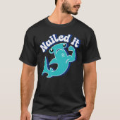 Hammerhead Shark Flexing heeft het genageld T-shirt (Voorkant)