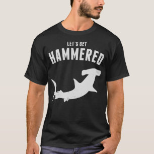 Hammerhead Shark Lets krijgen Hammered in de hele T-shirt