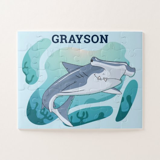 Hammerhead Shark Personnalisé Enfants Puzzle Puzzl (Horizontal)