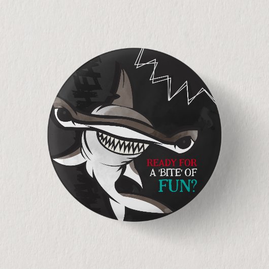 Hammerhead Shark Verjaardagsfeestje Ronde Button 3,2 Cm (Voorkant)