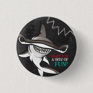 Hammerhead Shark Verjaardagsfeestje Ronde Button 3,2 Cm