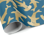 Hammerhead Shark Wrapping Paper Cadeaupapier (Rol Hoek)