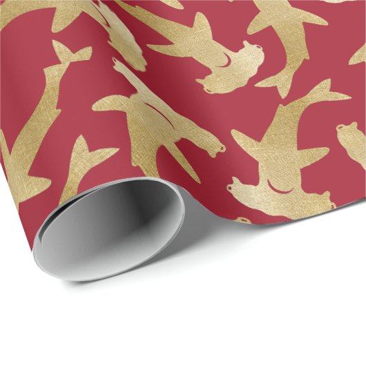 Hammerhead Shark Wrapping Paper Cadeaupapier (Rol Hoek)