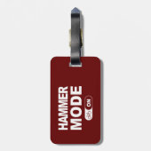 Hammermodus ingeschakeld bagagelabel (Achterkant verticaal)
