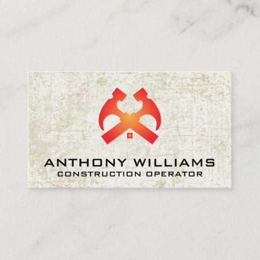 Hammers en House Roof | Grunge-achtergrond Visitekaartje (Voorkant)