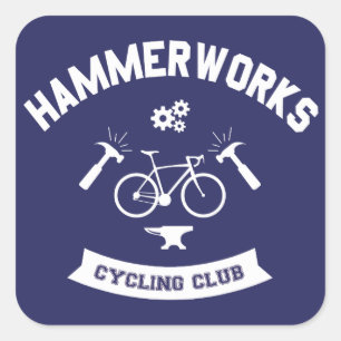 Hammerworks Cycling Club Vierkante Sticker