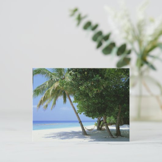 Hammock en Palm Tree Briefkaart (Staand voorkant)