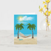 Hammock op Beach Note Kaart (Gele Bloem)