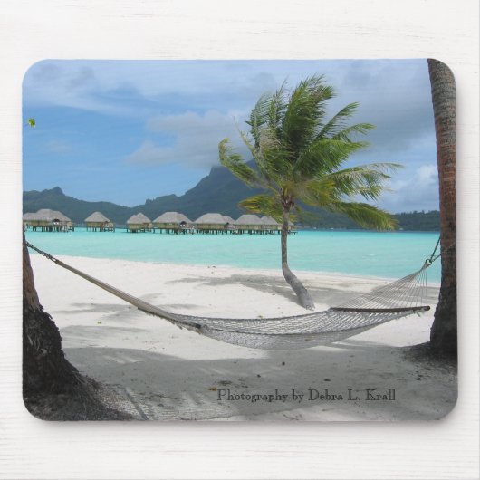 Hammock op Bora Bora Mousepad Muismat (Voorkant)