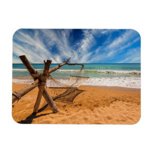 Hammock op een tropisch strand Resort Magneet