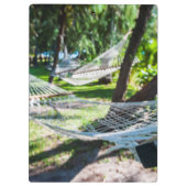 Hammock op het strand, Fiji Klembord (Achterkant)