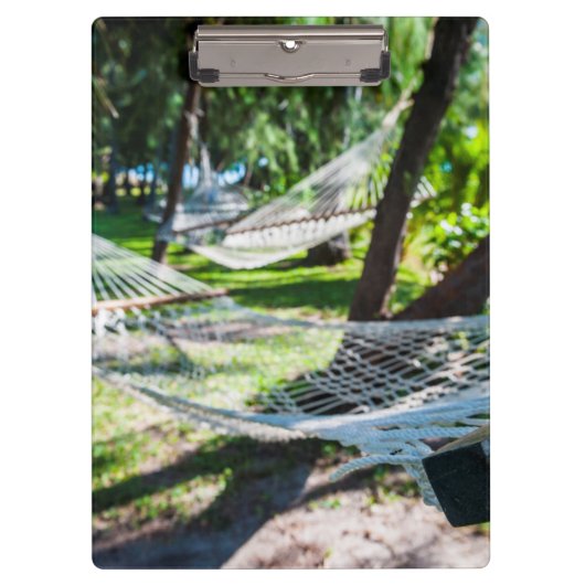 Hammock op het strand, Fiji Klembord (Voorkant)