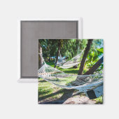 Hammock op het strand, Fiji Magneet (Voorkant / Achterkant)