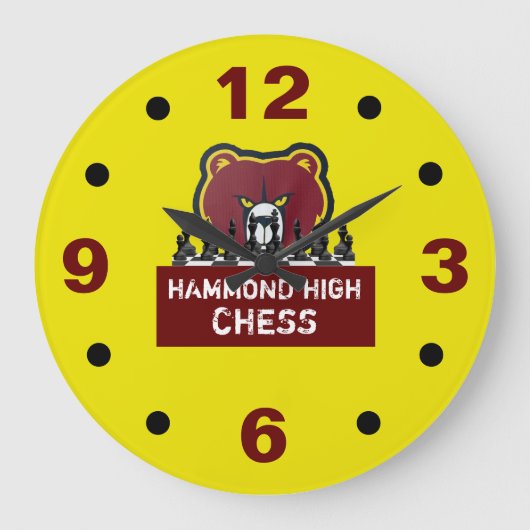 HAMMOND HIGH CHESS Wandklok Grote Klok (Voorkant)