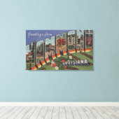 Hammond, Louisiana - Grote Letter-scènes Canvas Afdruk (Insitu (Houten vloer))