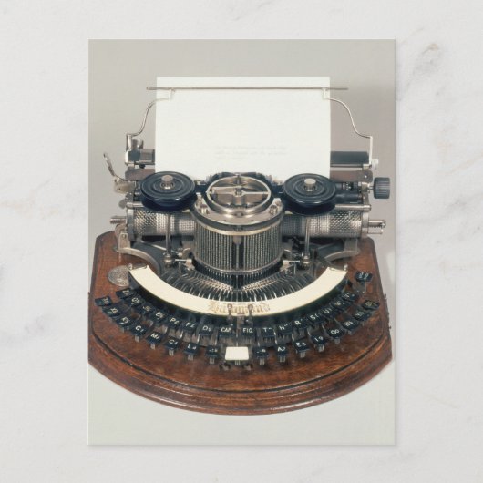 Hammond-typemachine met het ideale toetsenbord briefkaart (Voorkant)
