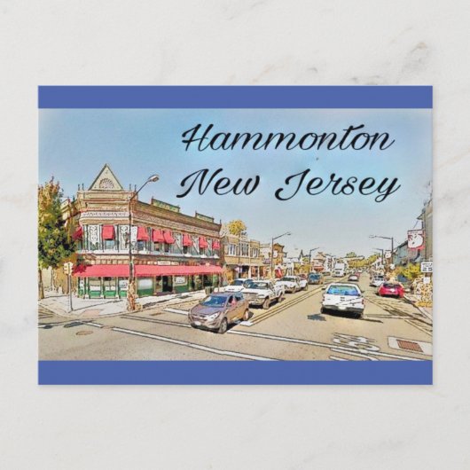 Hammonton New Jersey kijk briefkaart (Voorkant)