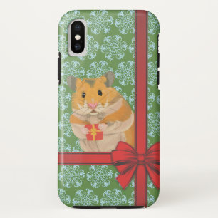 Hammy Kersthamster kerst iPhone X Hoesje