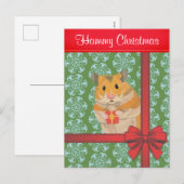 Hammy Kersthamster kerst Feestdagenkaart (Voorkant / Achterkant)