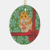 Hammy Kersthamster kerst Keramisch Ornament (Rechts)
