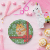 Hammy Kersthamster kerst Papieren Bordje (Feest)
