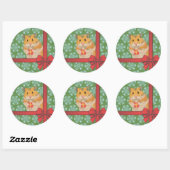 Hammy Kersthamster kerst Ronde Sticker (Vel)