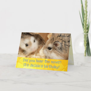 Hammyville - Cute Hamster Happy Birthday Kaart